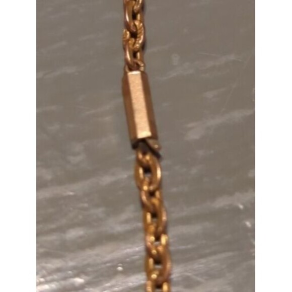 Polished Stone Pendant Necklace Vintage Gold Chain Lot Of 2 - Picture 6 of 10